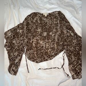MICHAEL Michael Kors Brown Snake Print Top